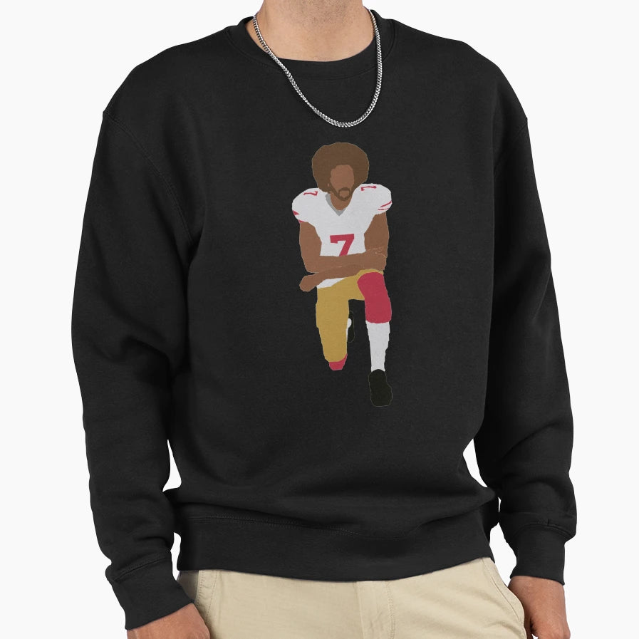 Kneeling Kaepernick Sweatshirt - Trendy Graphic Unisex - T-Shirt, Sweatshirt, Hoodie