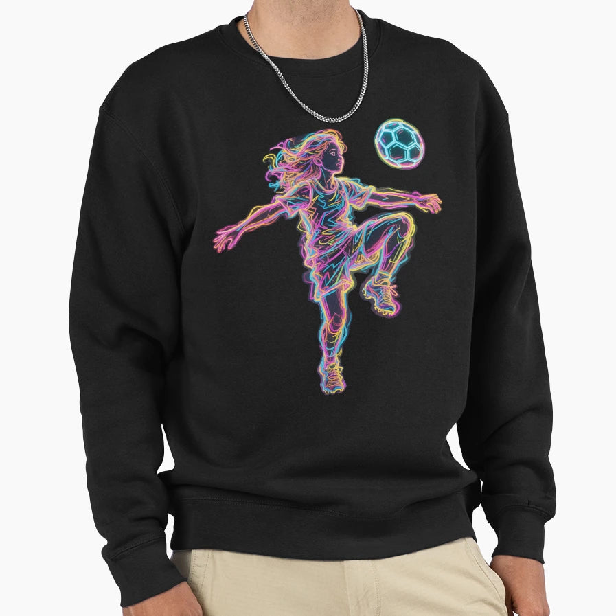 Just Who Loves Soccer Soccer Sweatshirt - Casual Everyday Wear Men Women - T-Shirt, Sweatshirt, Hoodie