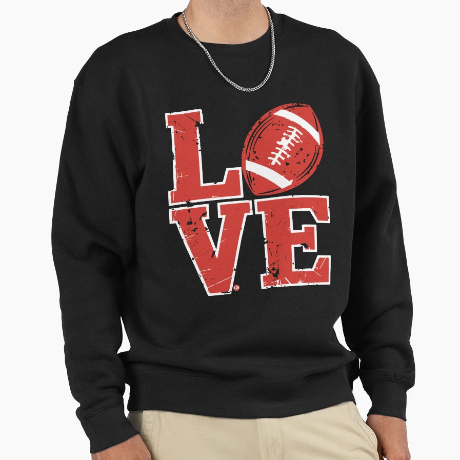 Love American Football Sweatshirt - Casual Everyday Wear Unisex - T-Shirt, Sweatshirt, Hoodie