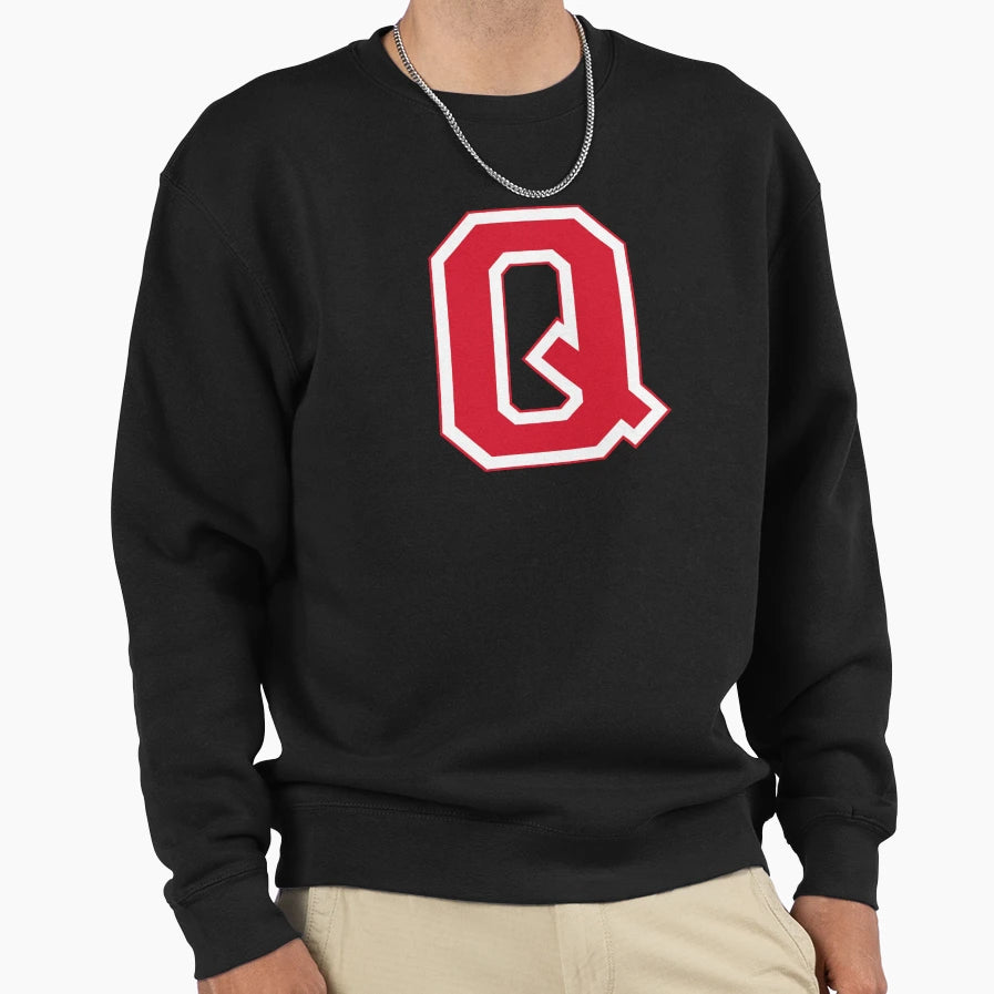 Red Varsity Letter Q Sweatshirt - Fun Novelty Design Unisex - T-Shirt, Sweatshirt, Hoodie