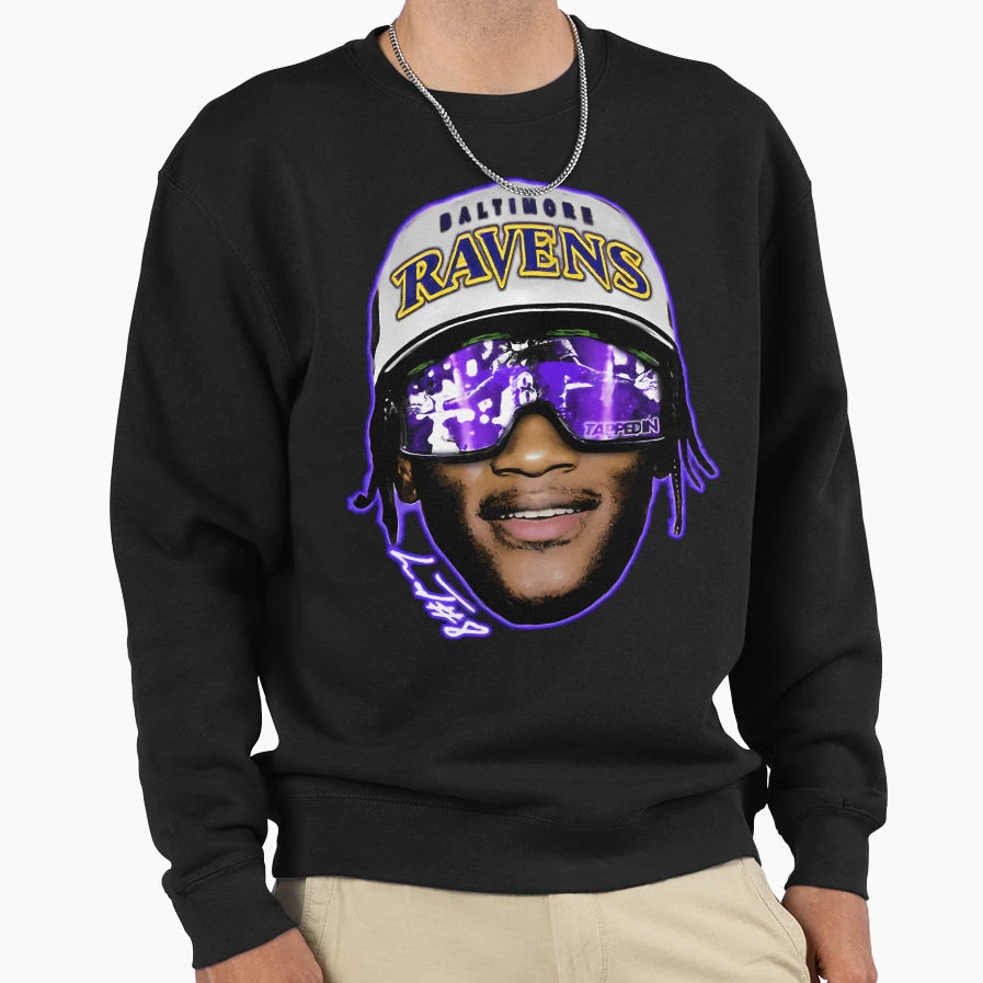 Lamar Baltimore Sunglasses Sweatshirt - Casual Everyday Wear Unisex - T-Shirt, Sweatshirt, Hoodie
