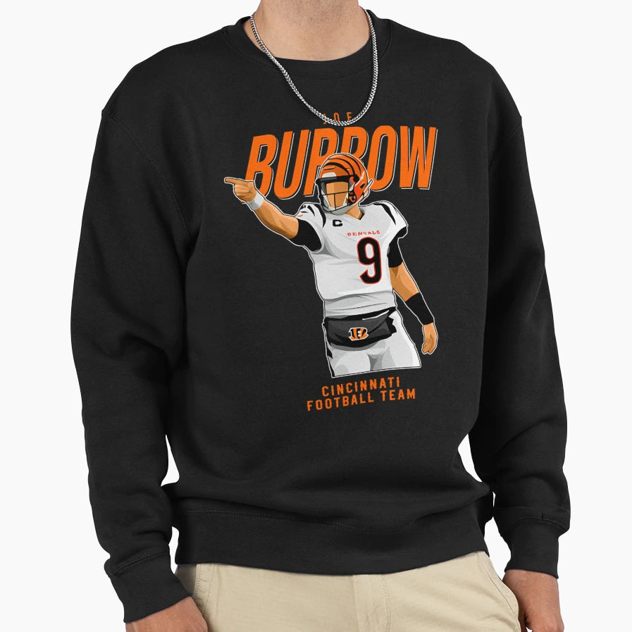 JB 9 Cincinnati Football Team Sweatshirt - Minimalist Print Men Women - T-Shirt, Sweatshirt, Hoodie