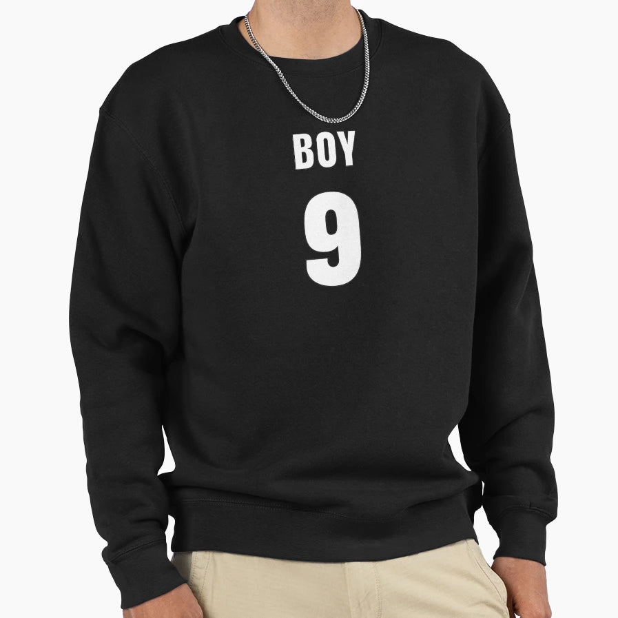Number 9 Front Sweatshirt - Graphic Print for Adults - T-Shirt, Sweatshirt, Hoodie