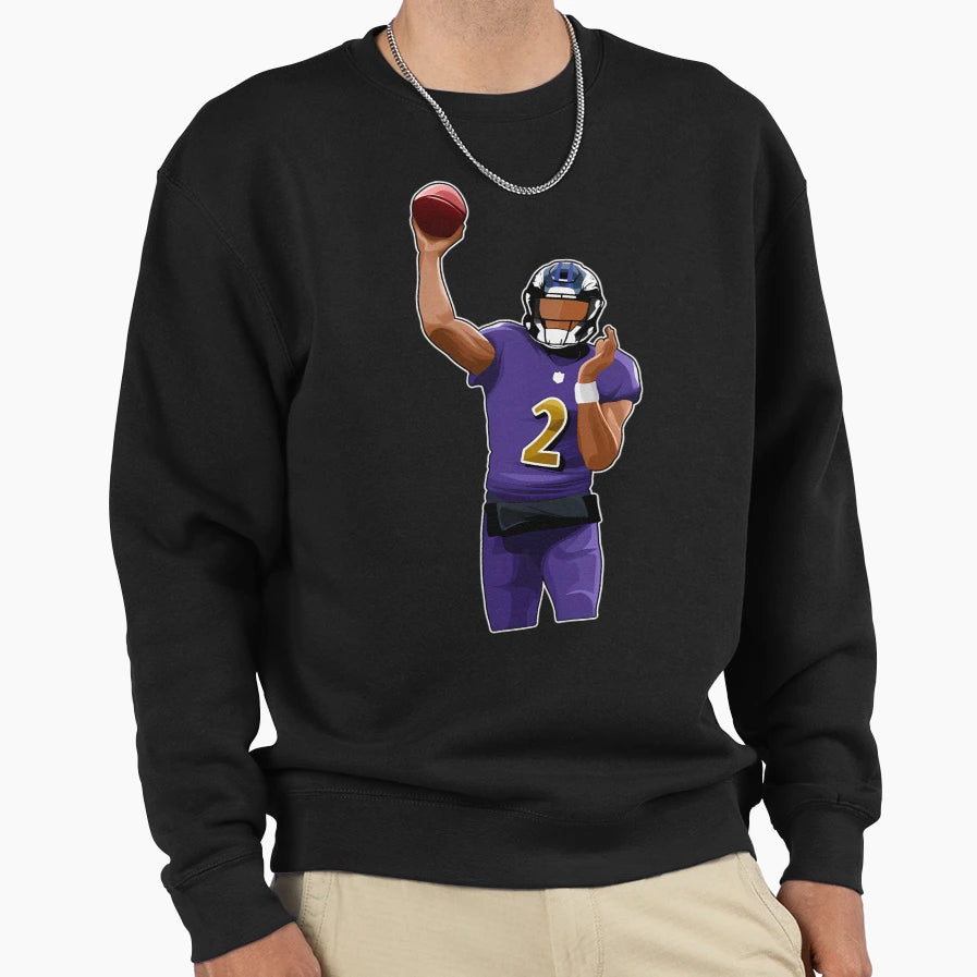 Tyler Huntley 2 Throw Ball Sweatshirt - Casual Everyday Wear for Adults - T-Shirt, Sweatshirt, Hoodie