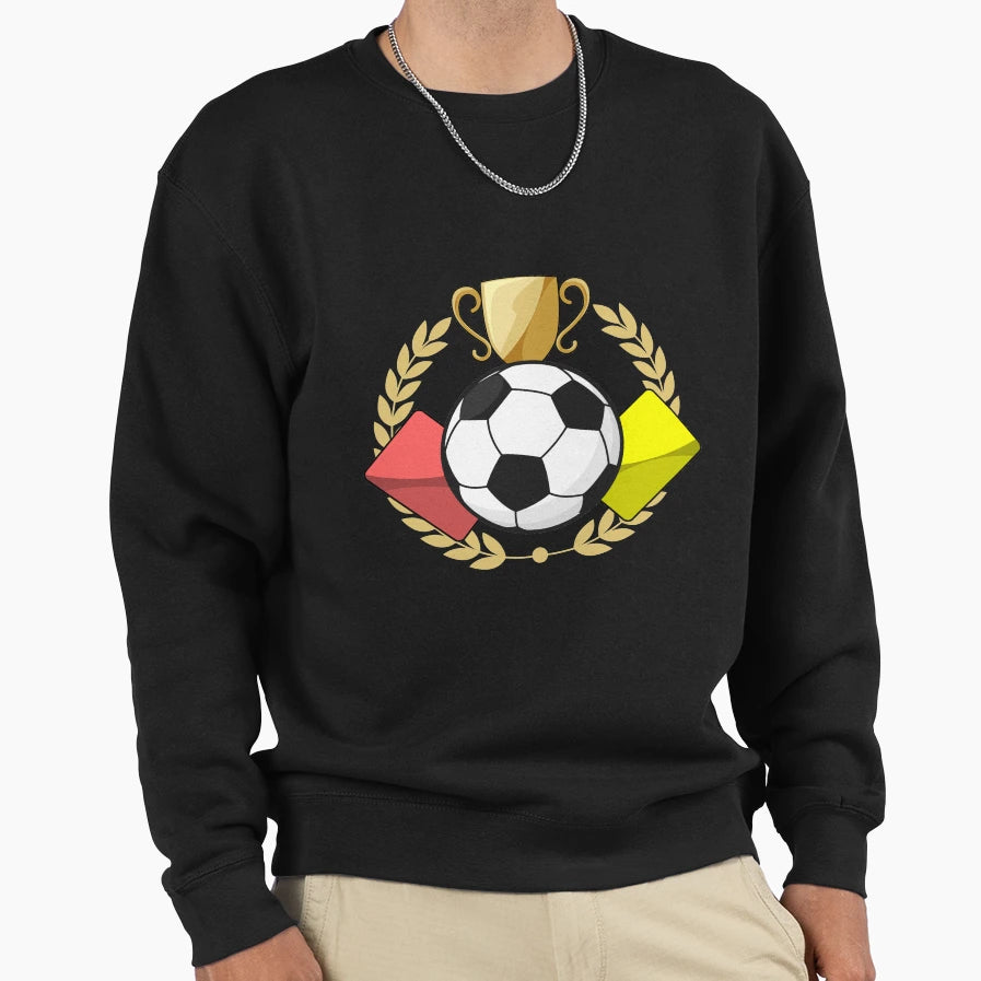 Soccer Red Yellow Card Trophy Sweatshirt - Graphic Print for Adults - T-Shirt, Sweatshirt, Hoodie