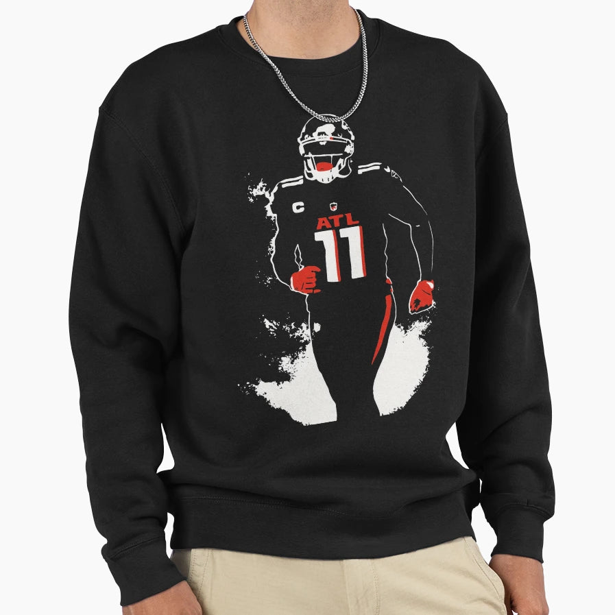Julio Jones 11 Atl Football Sweatshirt - Fun Novelty Design for Adults - T-Shirt, Sweatshirt, Hoodie