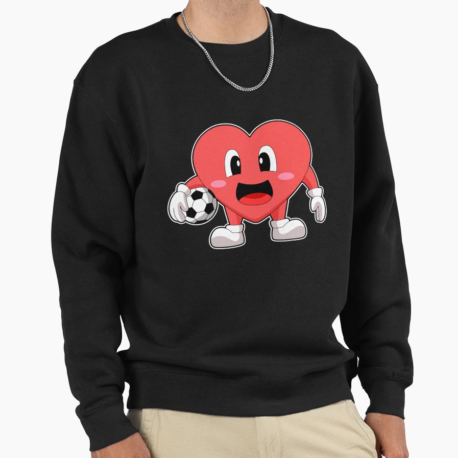 Heart Soccer Player Soccer Sweatshirt - Fun Novelty Design Men Women - T-Shirt, Sweatshirt, Hoodie