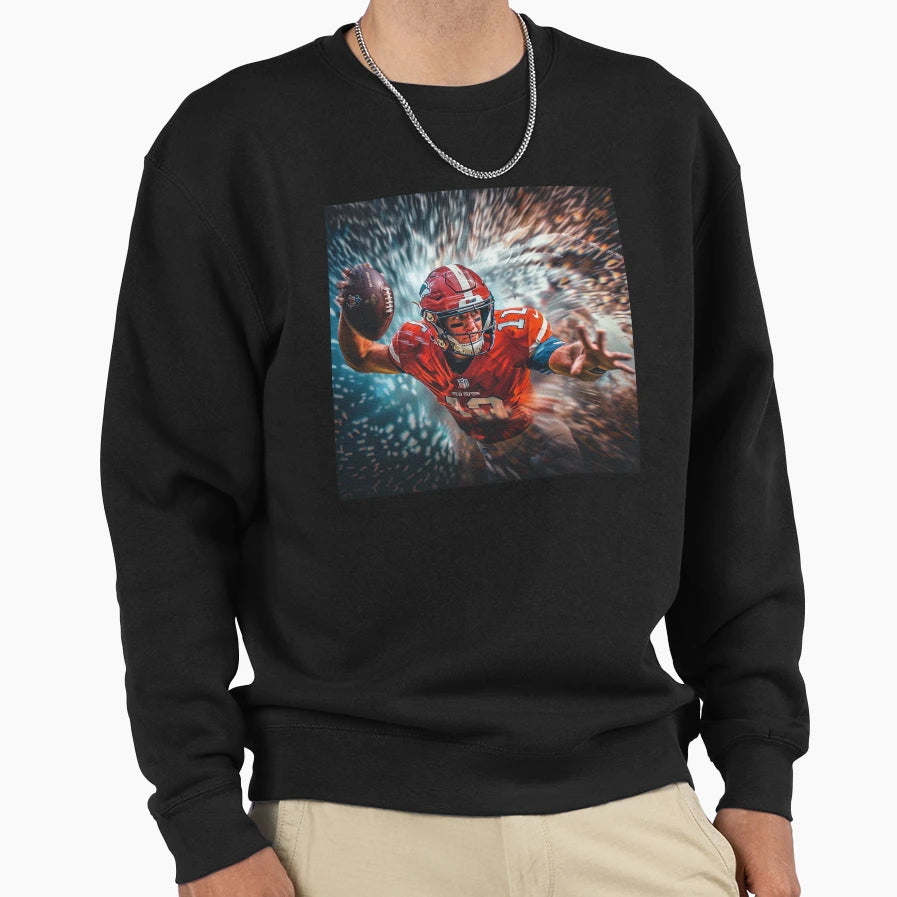 Nfl Quarterback Sweatshirt - Casual Everyday Wear Men Women - T-Shirt, Sweatshirt, Hoodie