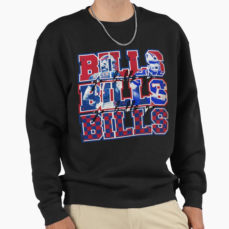 Art Buffalo Bills Sweatshirt - Custom Art Print Unisex - T-Shirt, Sweatshirt, Hoodie