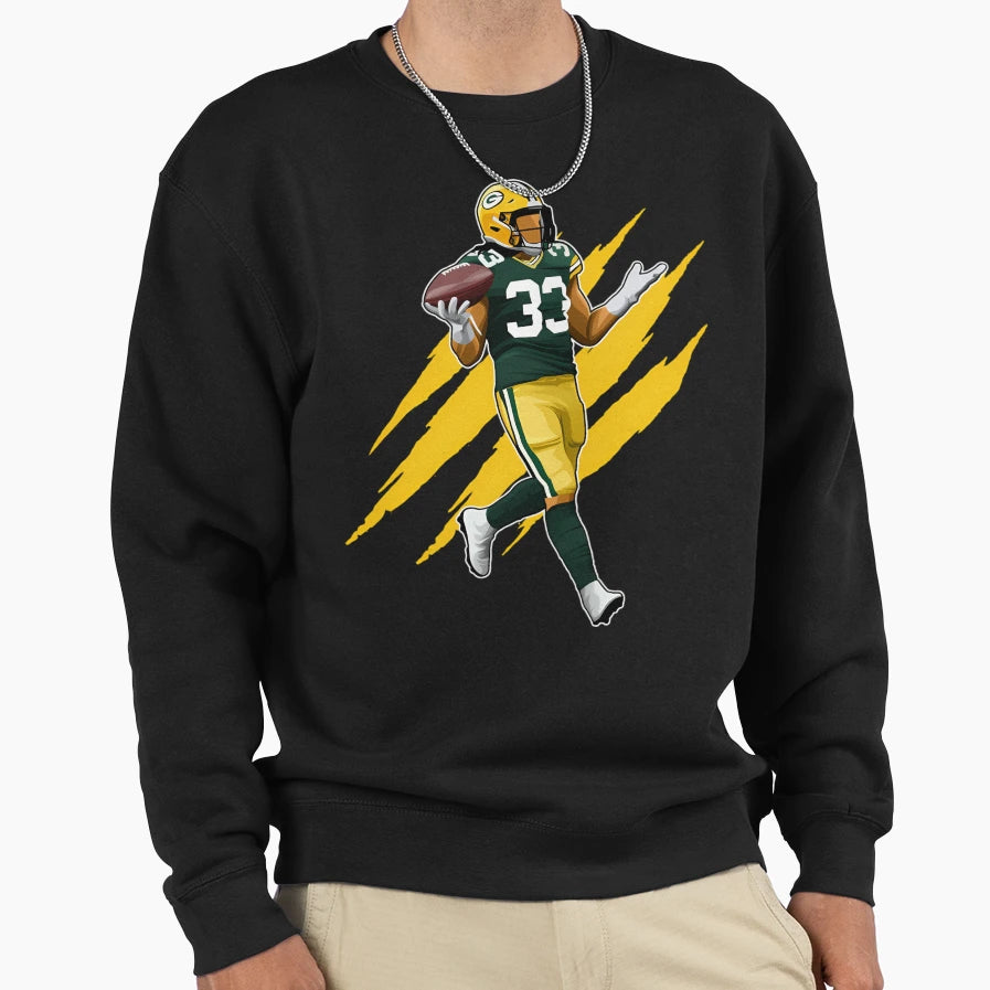Aaron Jones Styles 33 Claw Sweatshirt - Aesthetic Graphic for Adults - T-Shirt, Sweatshirt, Hoodie