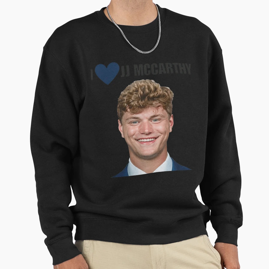Jj Mccarthy Heart Sweatshirt - Custom Art Print Unisex - T-Shirt, Sweatshirt, Hoodie