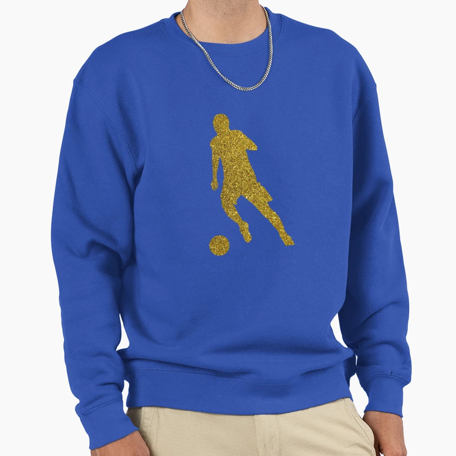 Football Soccer Shooter Golden Sweatshirt - Fun Novelty Design for Adults - T-Shirt, Sweatshirt, Hoodie