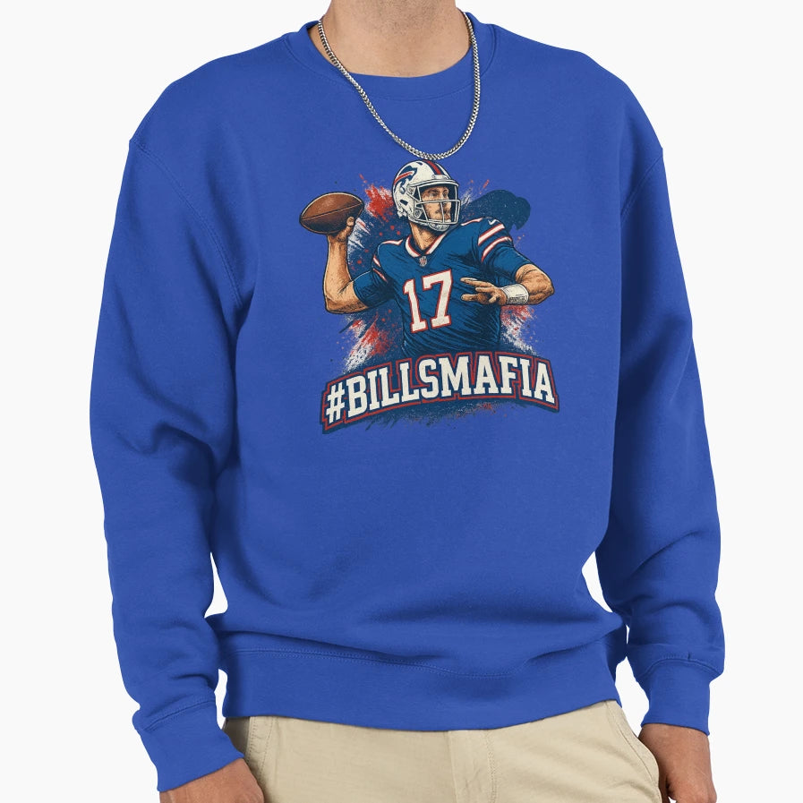 JA Billsmafia Throw Buffalo Qb 17 Fan T-Shirt - Graphic Print for Adults - T-Shirt, Sweatshirt, Hoodie