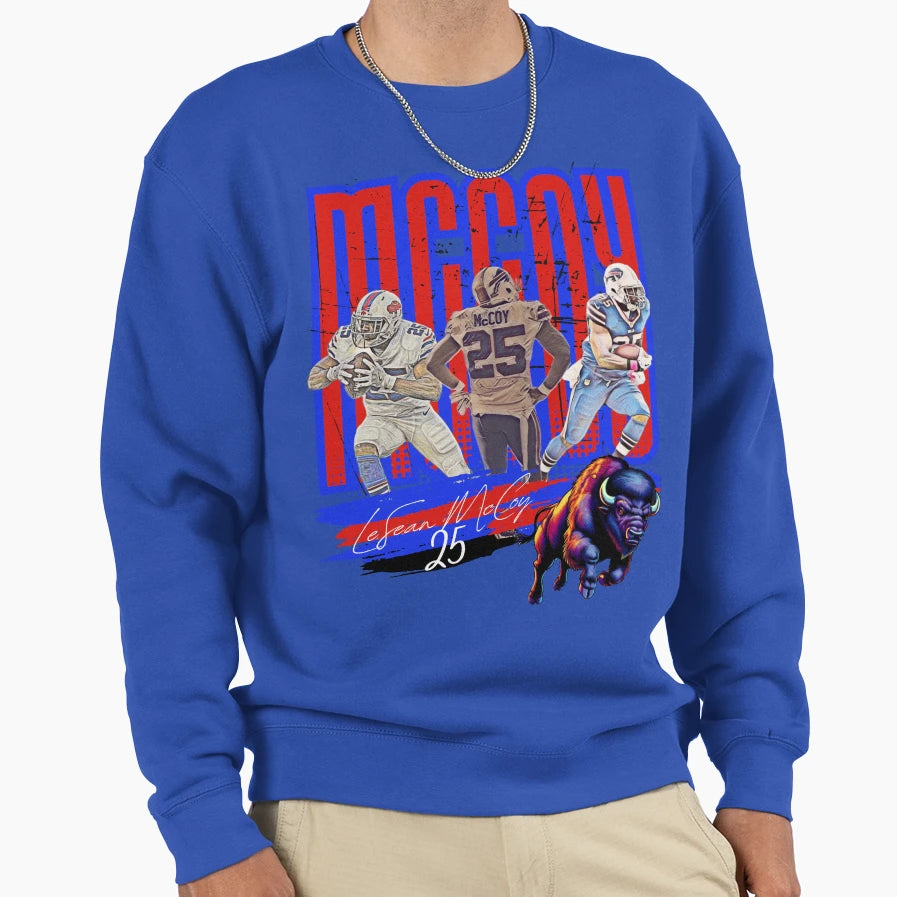 Lesean Mccoy Nfl Legacy Buffalo Sweatshirt - Fun Novelty Design Unisex - T-Shirt, Sweatshirt, Hoodie