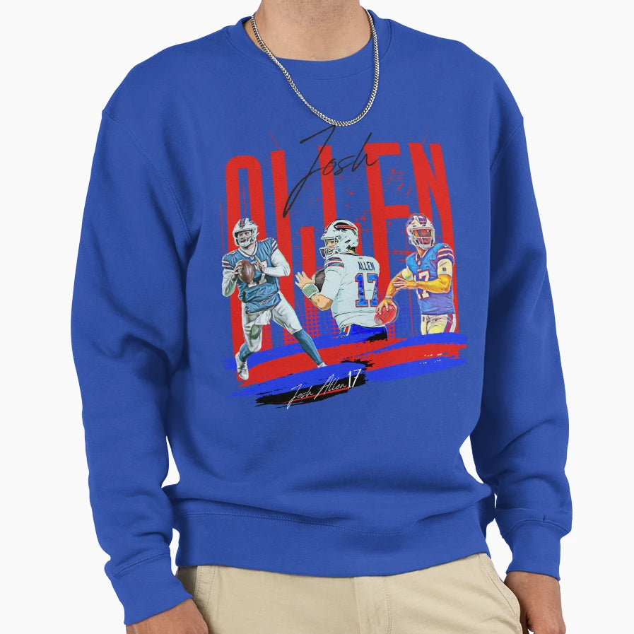JA Quarterback Art Sweatshirt - Graphic Print Unisex - T-Shirt, Sweatshirt, Hoodie