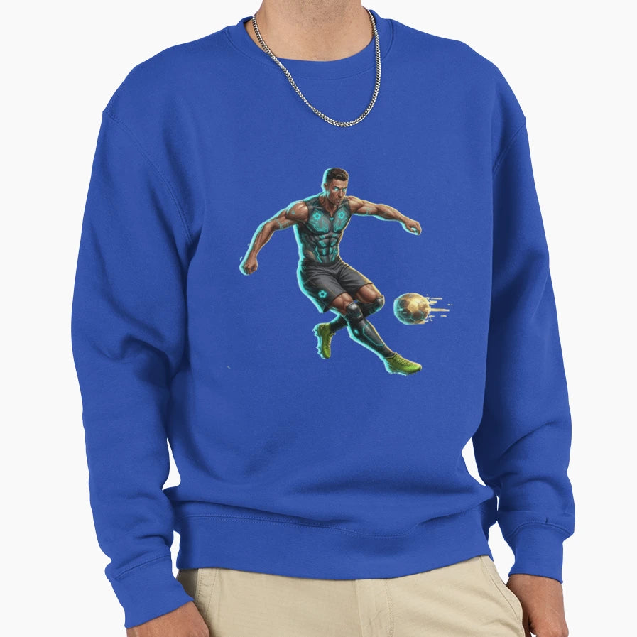 Cyberpunk Cristiano Ronaldo Sweatshirt - Trendy Graphic for Adults - T-Shirt, Sweatshirt, Hoodie