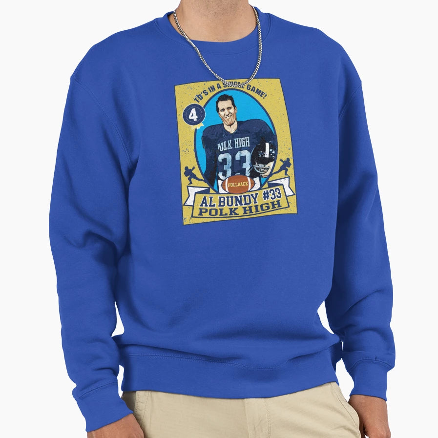 Al Bundy Football Trading Card Sweatshirt - Custom Art Print for Adults - T-Shirt, Sweatshirt, Hoodie