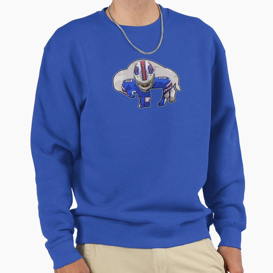Ja 17 Buffalo Silhouette Sweatshirt - Graphic Print Unisex - T-Shirt, Sweatshirt, Hoodie