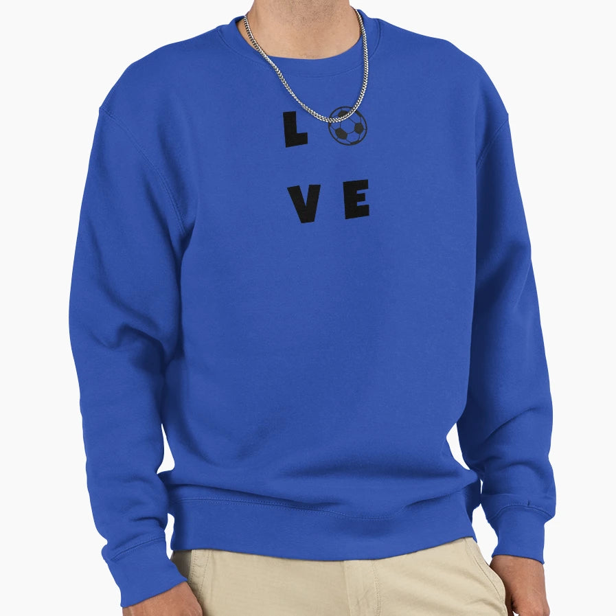 Love Soccer Modern Sweatshirt - Fun Novelty Design for Adults - T-Shirt, Sweatshirt, Hoodie