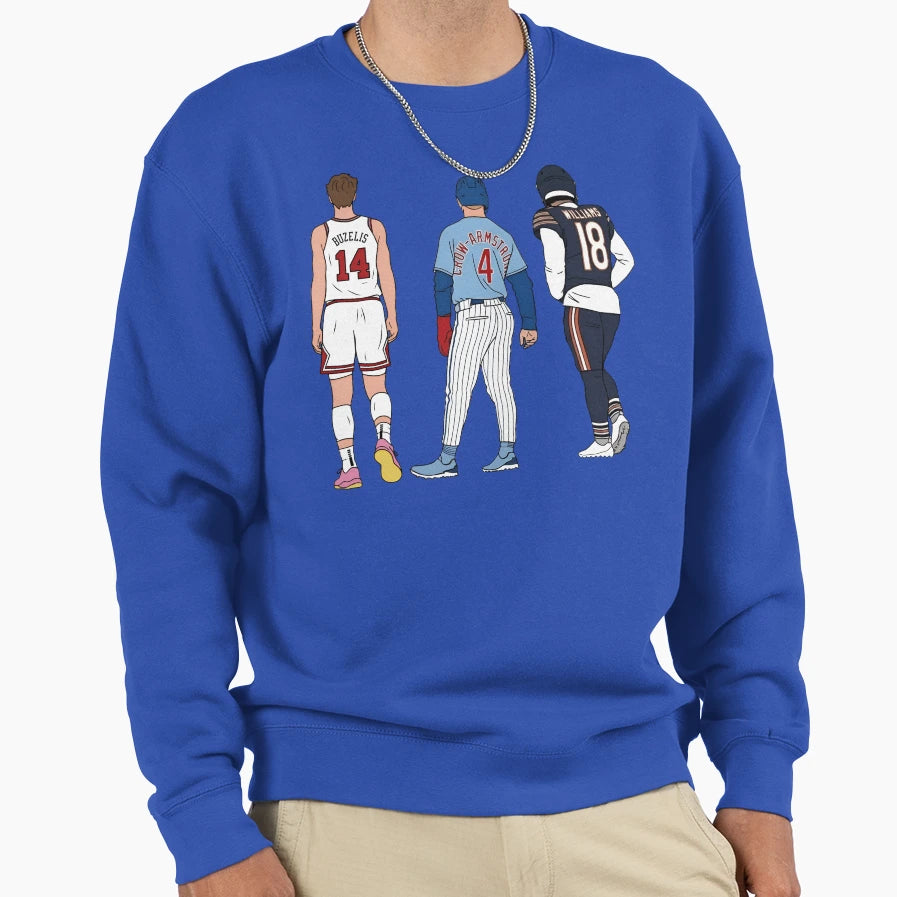 Chicago Big 3 Sweatshirt - Custom Art Print Men Women - T-Shirt, Sweatshirt, Hoodie