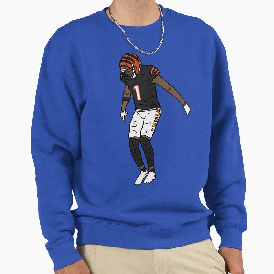 Jamarr Chase Celebration Sweatshirt - Aesthetic Graphic Men Women - T-Shirt, Sweatshirt, Hoodie