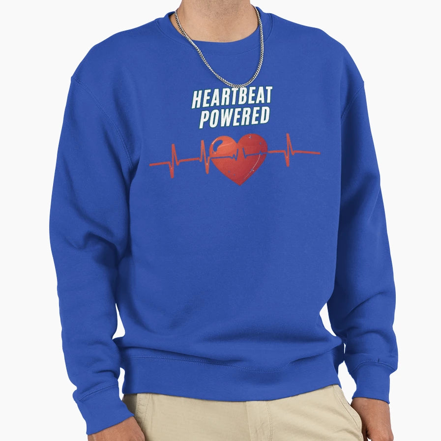Heartbeat Powered Fitness Cardio T-Shirt - Novelty Apparel Men Women - T-Shirt, Sweatshirt, Hoodie