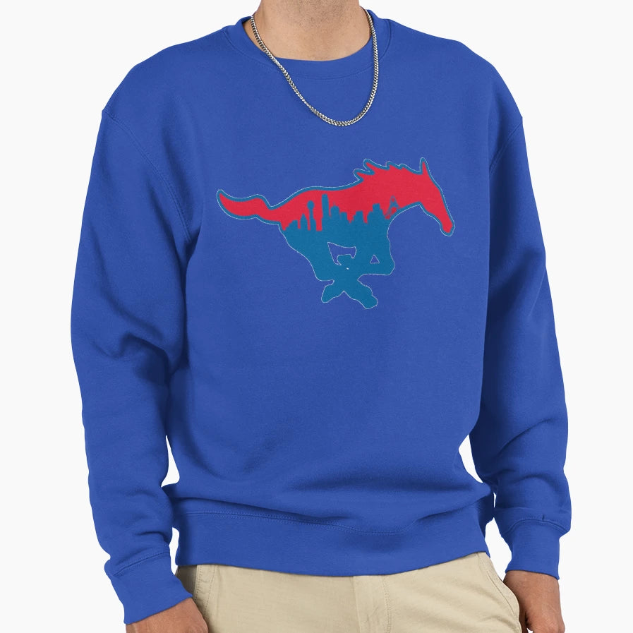 Dallas Skyline Peruna Sweatshirt - Trendy Graphic Men Women - T-Shirt, Sweatshirt, Hoodie