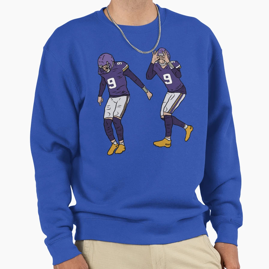 Jj Mccarthy Griddy Celebration Sweatshirt - Trendy Graphic Unisex - T-Shirt, Sweatshirt, Hoodie