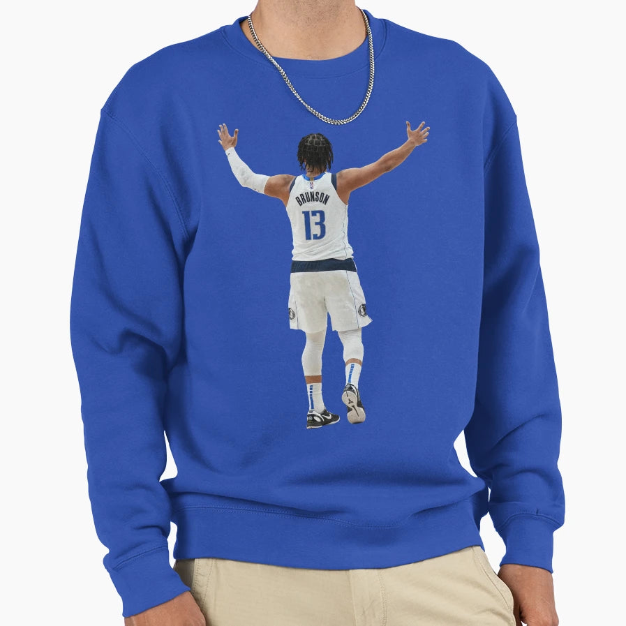 Jalen Brunson 13 Back Sweatshirt - Aesthetic Graphic Unisex - T-Shirt, Sweatshirt, Hoodie