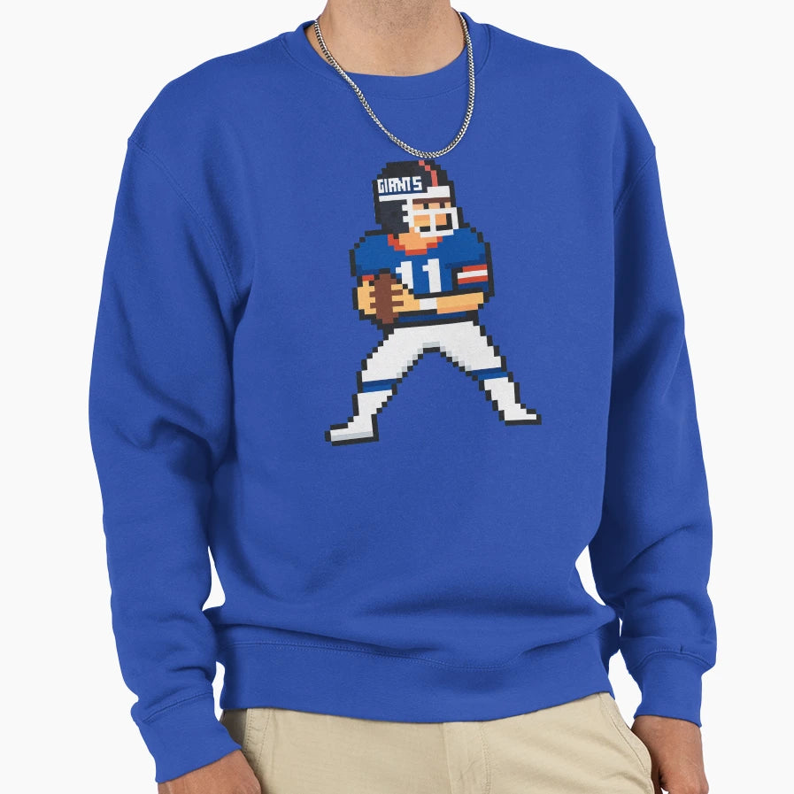 Phil Simms 8 Bit Pixel Art Sweatshirt - Casual Everyday Wear Unisex - T-Shirt, Sweatshirt, Hoodie
