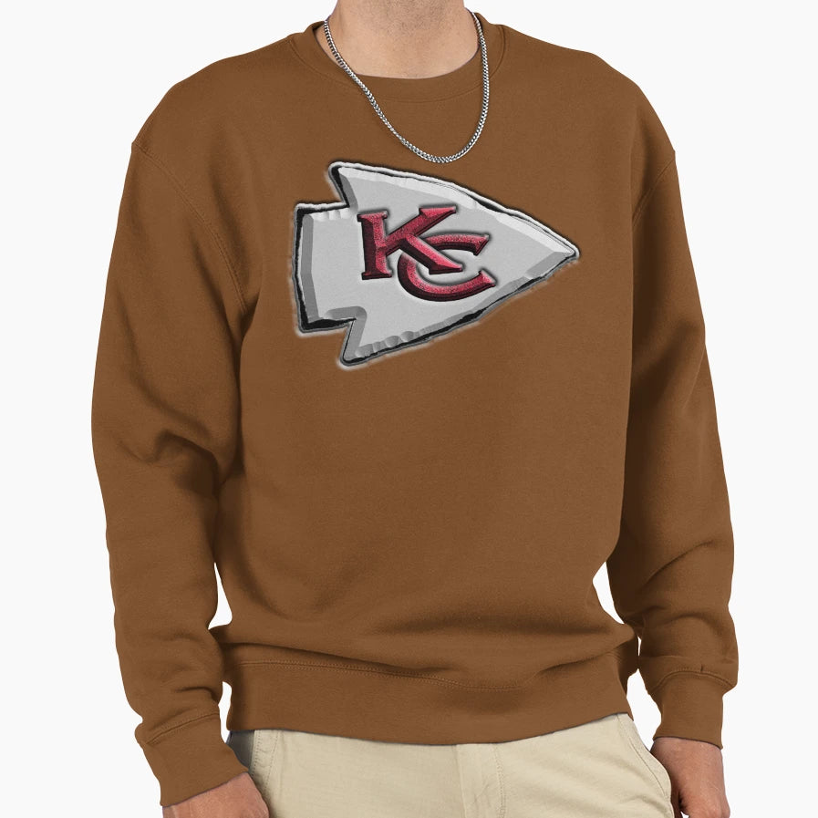 Basic Kansas City Chiefs Logo Sweatshirt - Casual Everyday Wear Men Women - T-Shirt, Sweatshirt, Hoodie