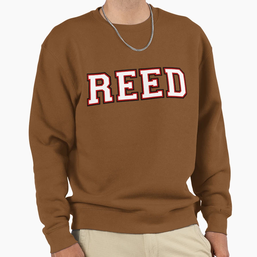 Reed College Font Sweatshirt - Trendy Graphic for Adults - T-Shirt, Sweatshirt, Hoodie