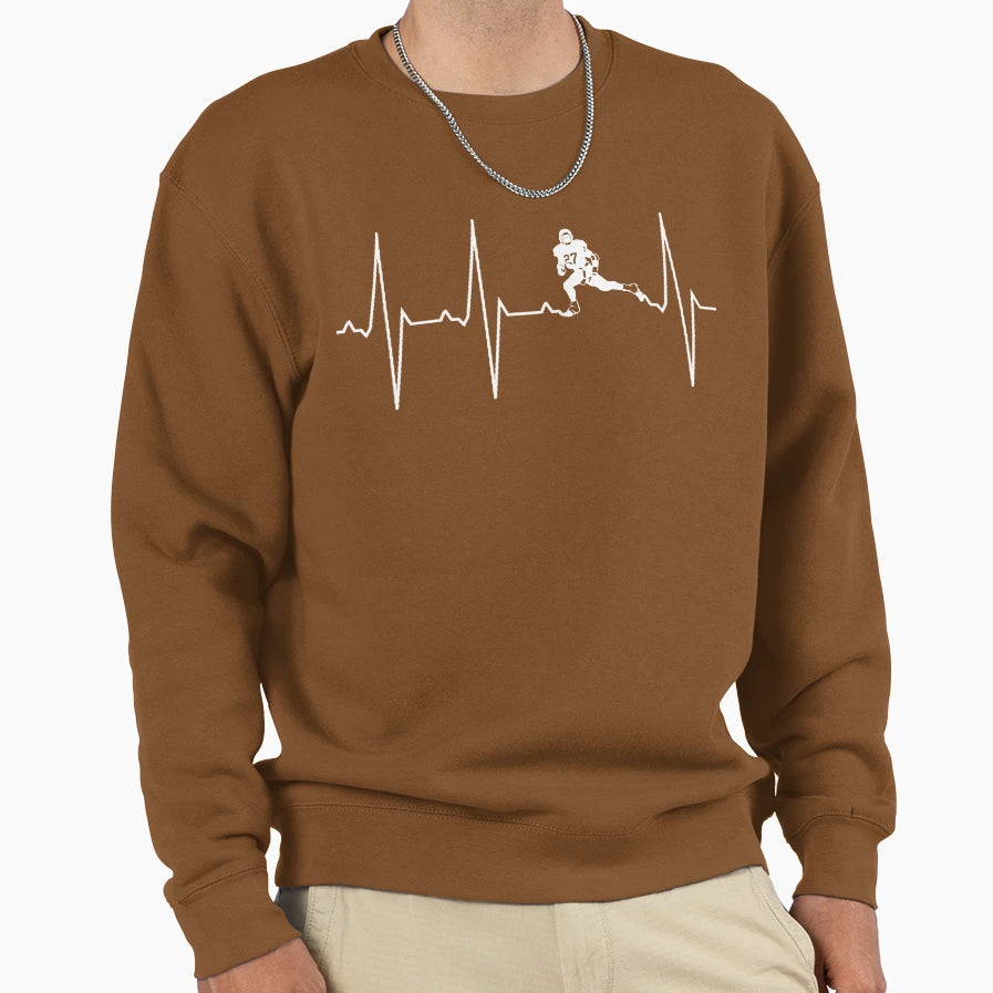 Heatbeat American Football Sweatshirt - Aesthetic Graphic Unisex - T-Shirt, Sweatshirt, Hoodie