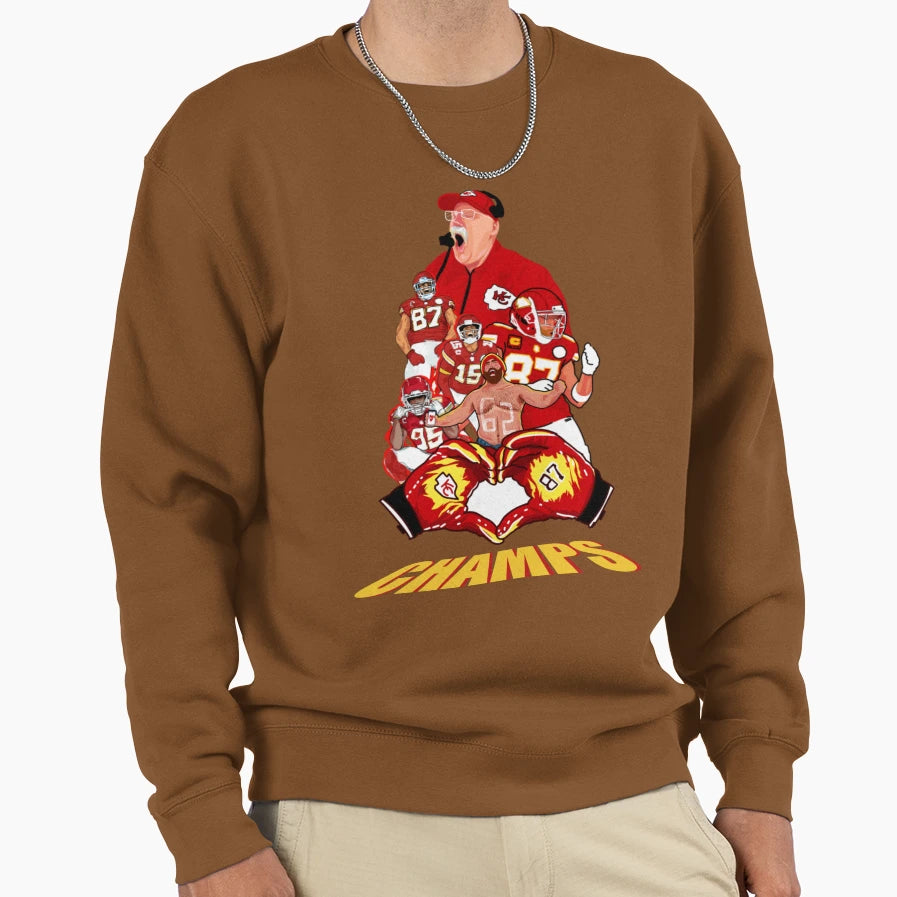 Kansas City Chiefs Sweatshirt - Graphic Print Unisex - T-Shirt, Sweatshirt, Hoodie