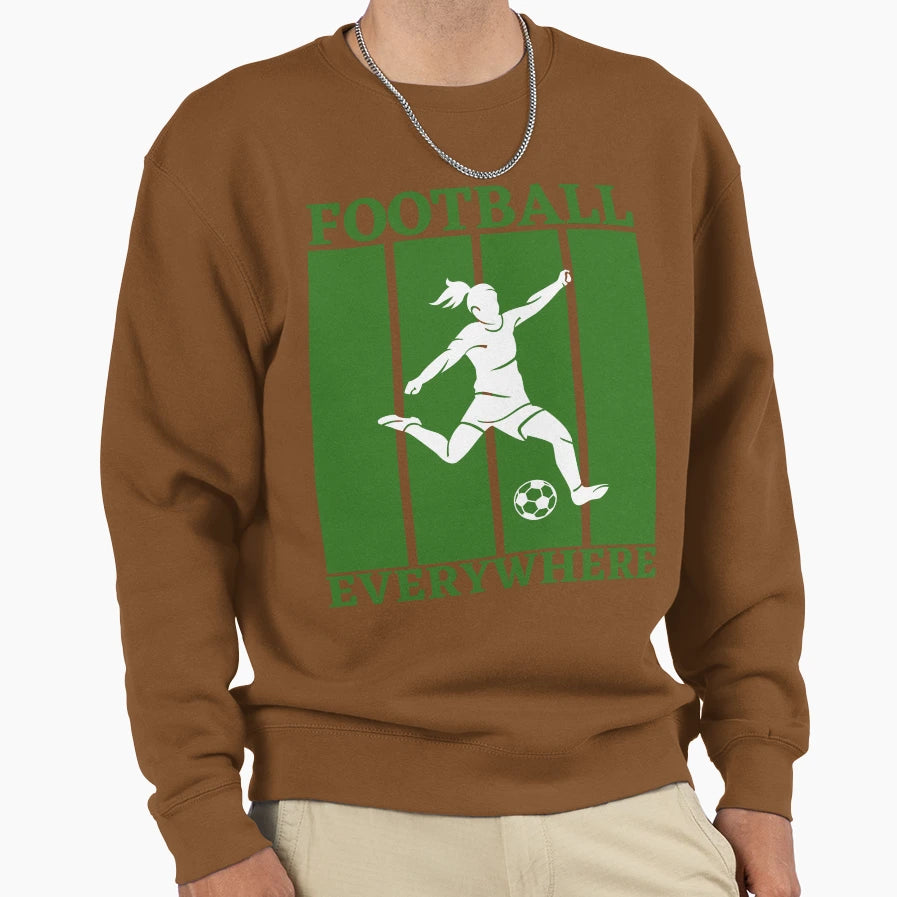 Football Eveywhere Sweatshirt - Graphic Print for Adults - T-Shirt, Sweatshirt, Hoodie