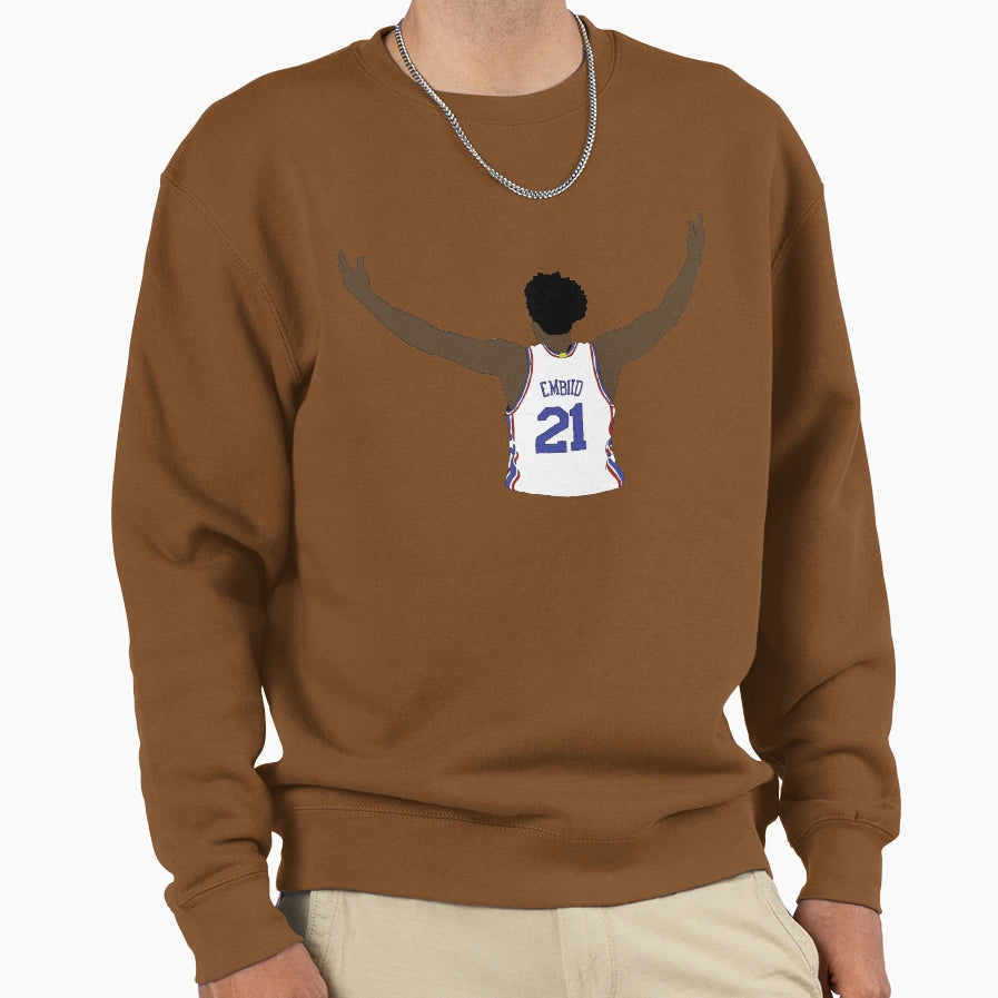 Joel Embiid Embrace Crowd Sweatshirt - Unique Graphic Men Women - T-Shirt, Sweatshirt, Hoodie
