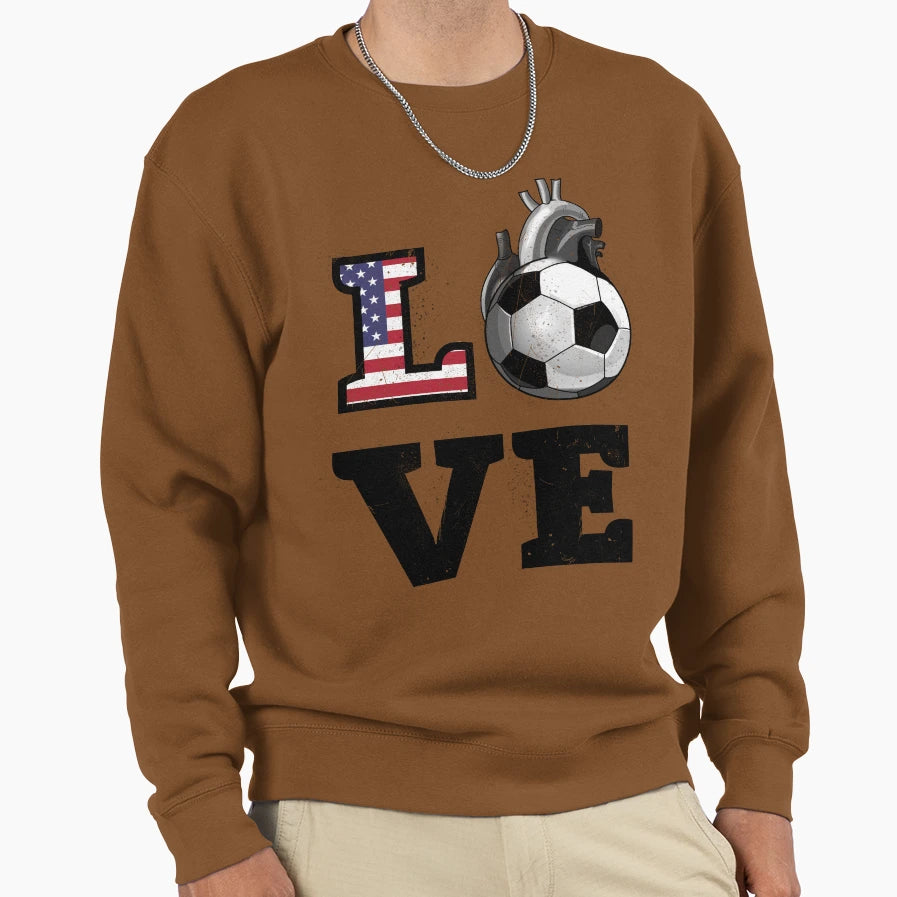 American Soccer Sweatshirt - Custom Art Print Men Women - T-Shirt, Sweatshirt, Hoodie