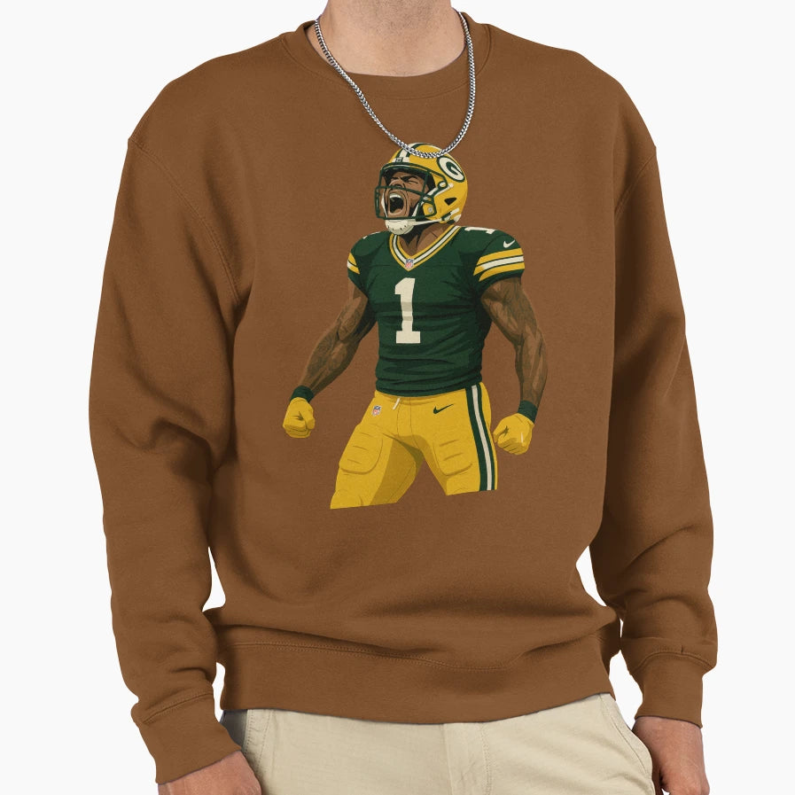 Green Gold Beast Mode Parsons Fan Sweatshirt - Minimalist Print for Adults - T-Shirt, Sweatshirt, Hoodie