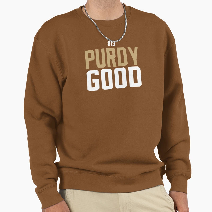 Niners Red Purdy Good 13 Sweatshirt - Aesthetic Graphic Men Women - T-Shirt, Sweatshirt, Hoodie