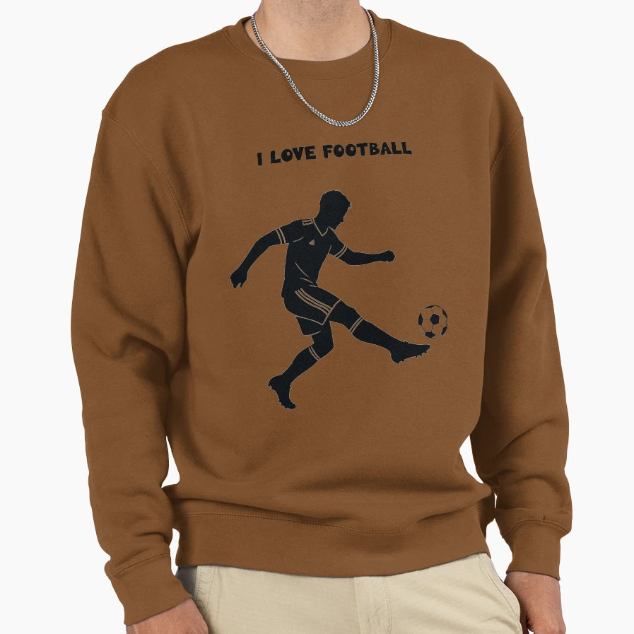 I Love Football Sweatshirt - Novelty Apparel Unisex - T-Shirt, Sweatshirt, Hoodie