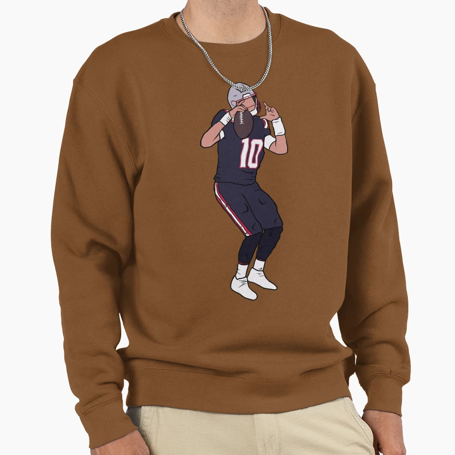 Mac Jones Touchdown Celebration Sweatshirt - Graphic Print Unisex - T-Shirt, Sweatshirt, Hoodie