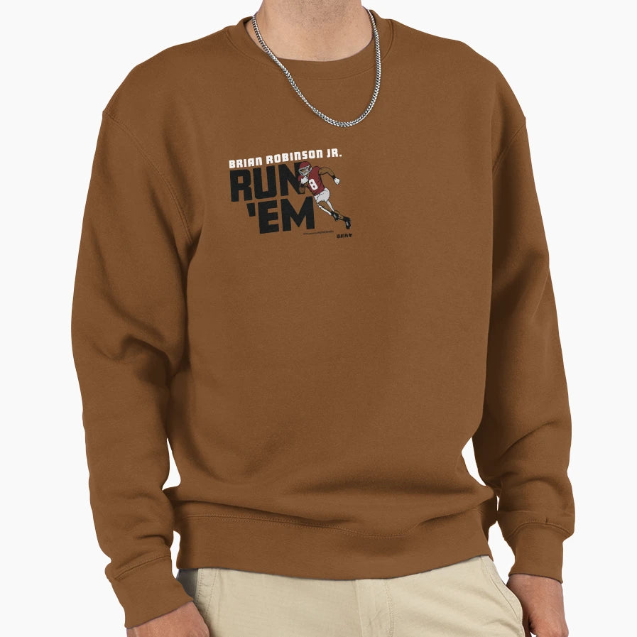 Brian Robinson Jr Run Em T-Shirt - Casual Everyday Wear Unisex - T-Shirt, Sweatshirt, Hoodie