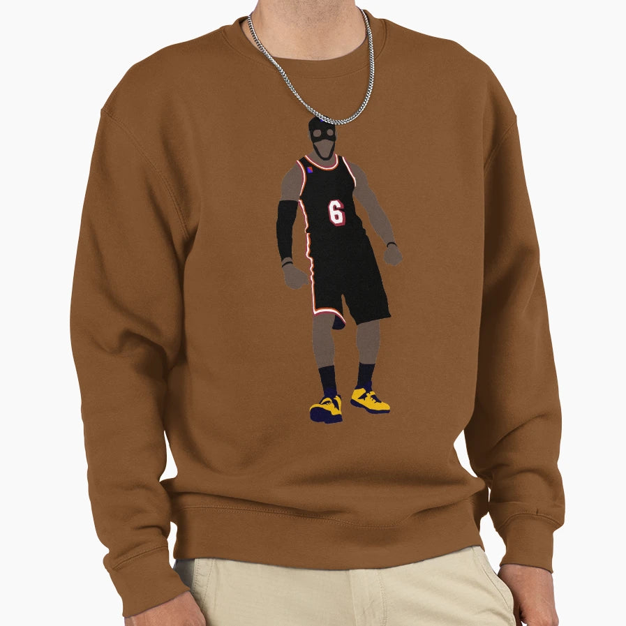 Masked Lebron Sweatshirt - Unique Graphic Men Women - T-Shirt, Sweatshirt, Hoodie