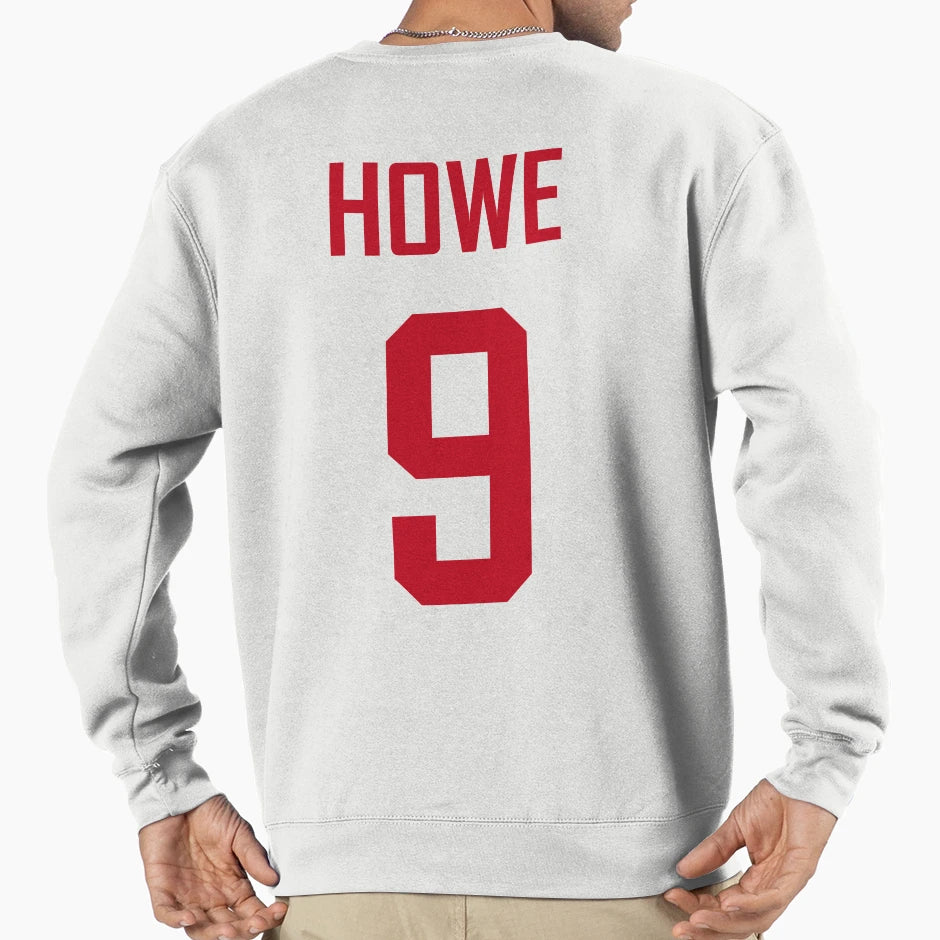 Howe Red Wings Home White Red Lettering 9 Sweatshirt - Graphic Print Unisex - T-Shirt, Sweatshirt, Hoodie