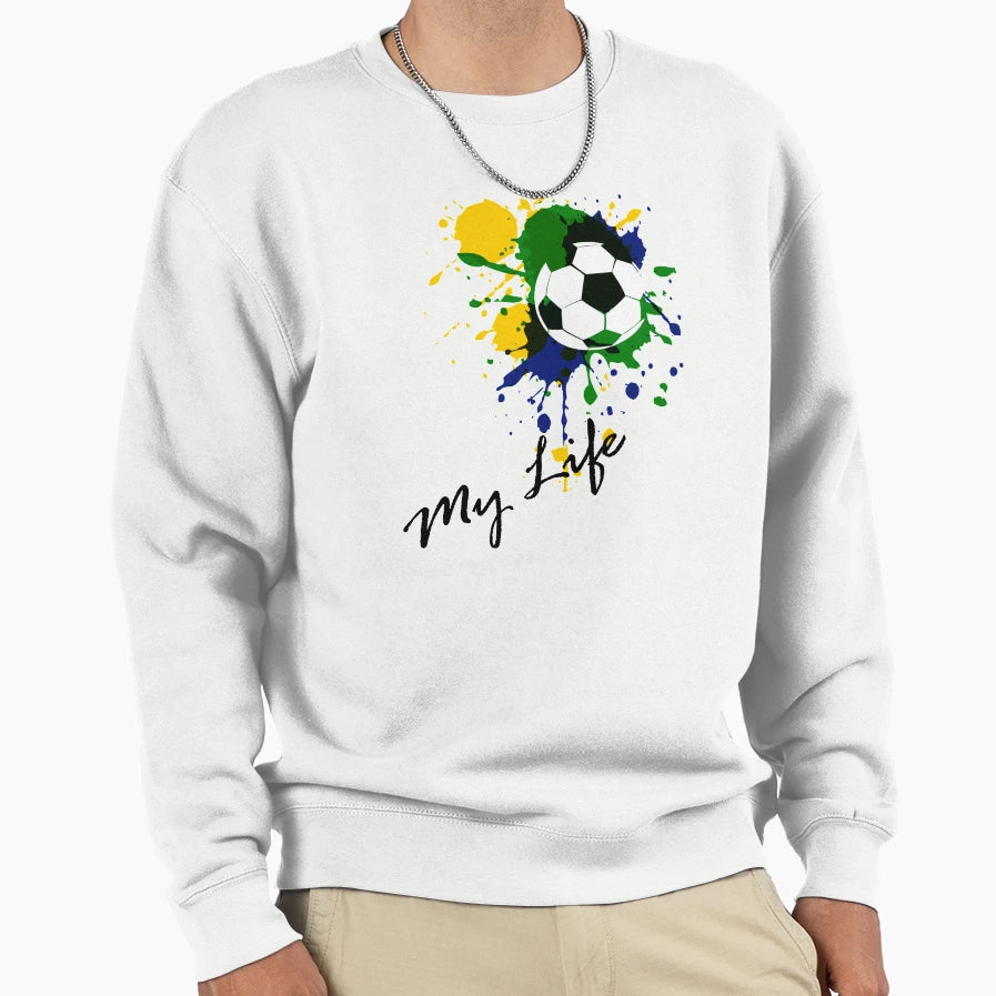 Football Is My Life Sweatshirt - Custom Art Print Men Women - T-Shirt, Sweatshirt, Hoodie