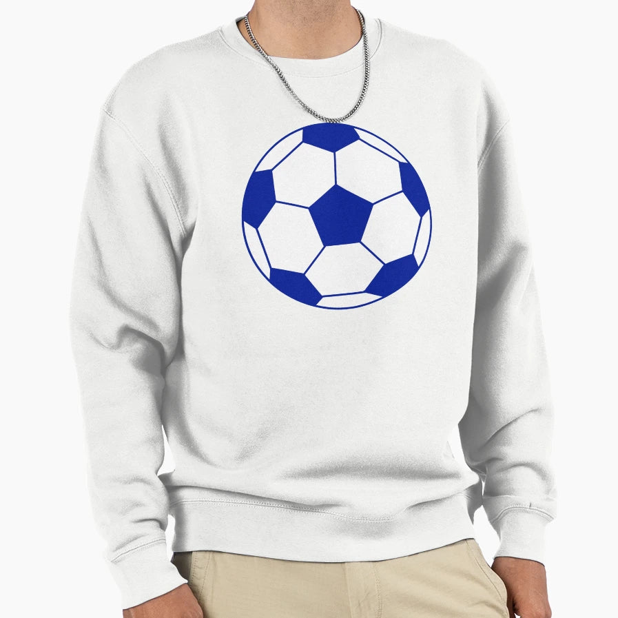 Soccer Ball Blue Sweatshirt - Streetwear Style Men Women - T-Shirt, Sweatshirt, Hoodie