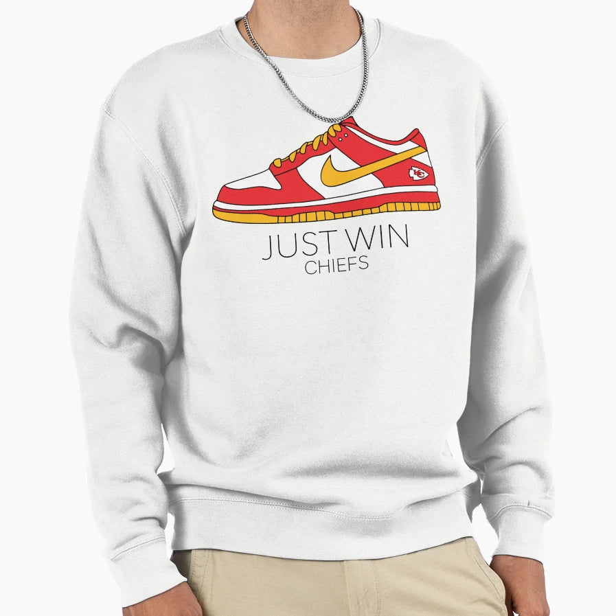 Just Win Kc Football Dunks Sweatshirt - Novelty Apparel Men Women - T-Shirt, Sweatshirt, Hoodie