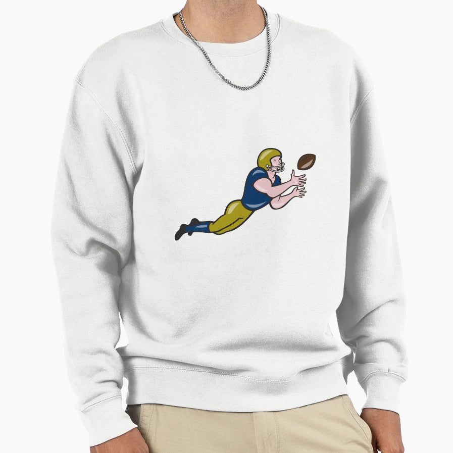 American Football Receiver Sweatshirt - Aesthetic Graphic for Adults - T-Shirt, Sweatshirt, Hoodie
