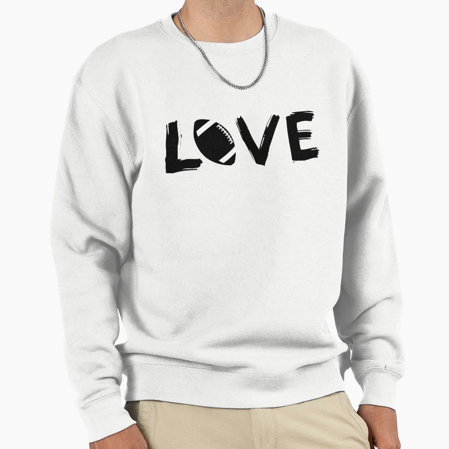 Love Football Lover Gift Sweatshirt - Custom Art Print Men Women - T-Shirt, Sweatshirt, Hoodie