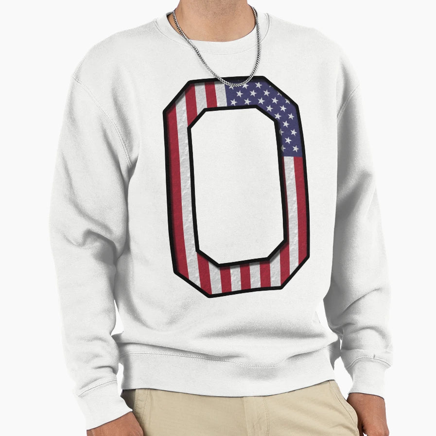 0 Usa Number Sports 3D Drop Shadow Sweatshirt - Custom Art Print Unisex - T-Shirt, Sweatshirt, Hoodie
